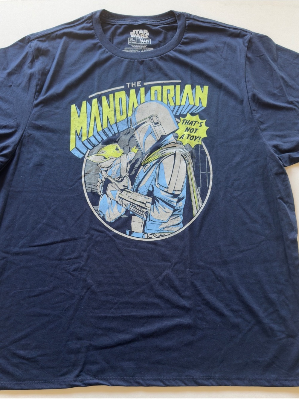 NWOT Men's Star Wars The Mandalorian Navy Graphic Tee Size 3XL (KB9)
